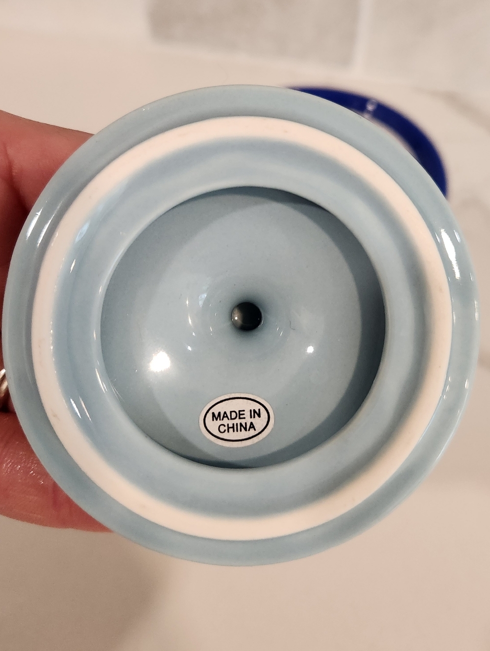 Jonathan Adler Druggist LSD Porcelain Lidded Jar Canister Psychedelic Blue/White - Picture 6 of 11